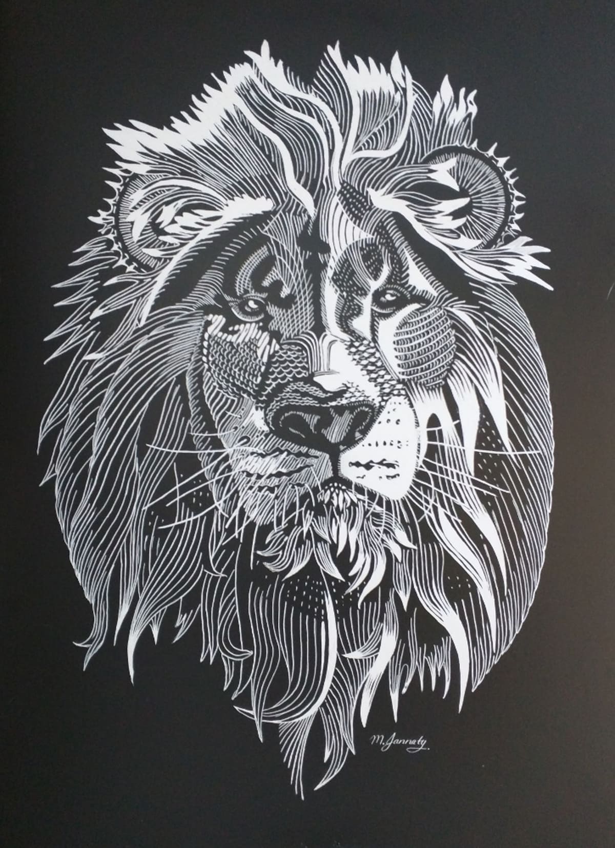 Abstract lion 11”x14” Available