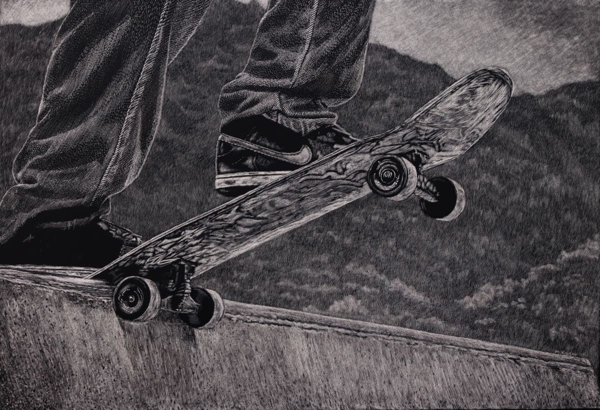 Skateboarder 12”x16” Available